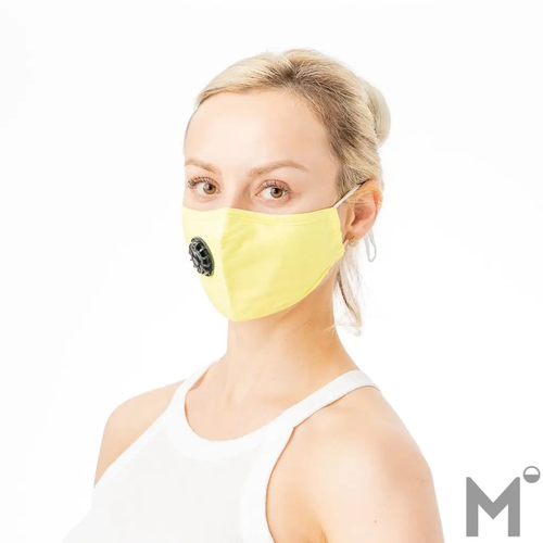 Bright Yellow Face Mask with Valve