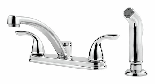 Delton Two Handle Polished Chrome Kitchen Faucet Side