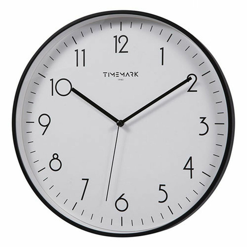 Wall Clock Timemark Black (30 x 30 cm)