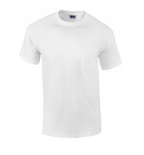 DDI Irregular Ultra Cotton Pocket T-Shirt, White - Extra Large - C