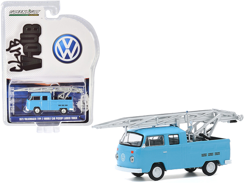  1973 Volkswagen Type 2 Double Cab Pickup Ladder Truck Light Blue