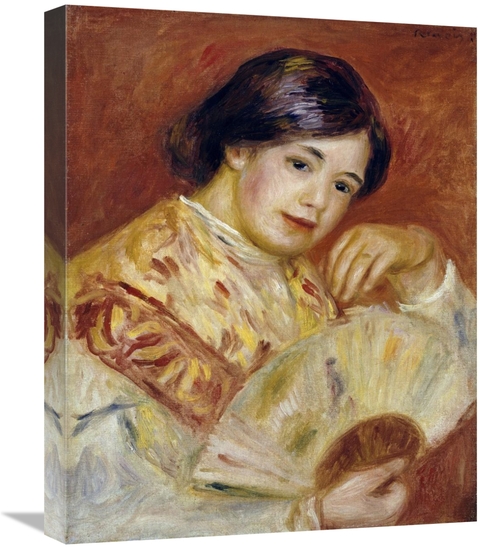 Global Gallery GCS-267118-22-142 22 in. Coco with a Japanese Fan Art P