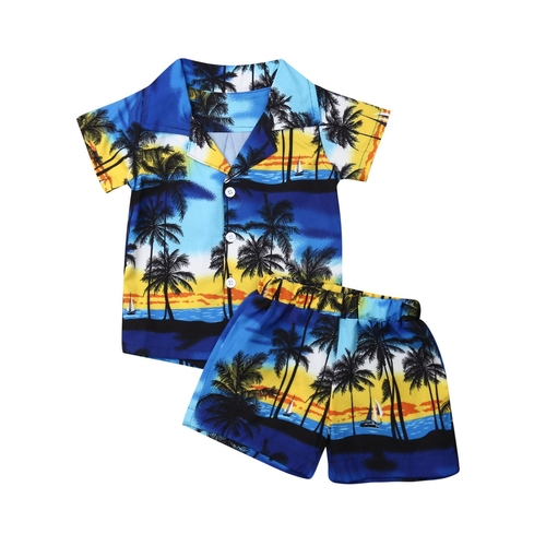 1 6T Little Boys Summer Beach Clothes Set Infant