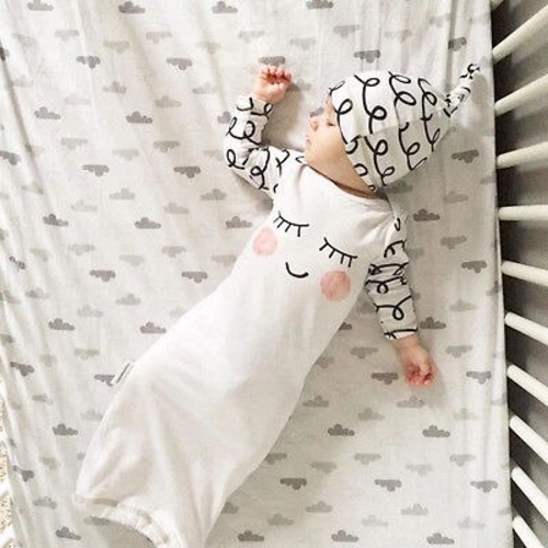 Cotton Sleepy Eyes Rosy Cheeks Outfit Baby Gown