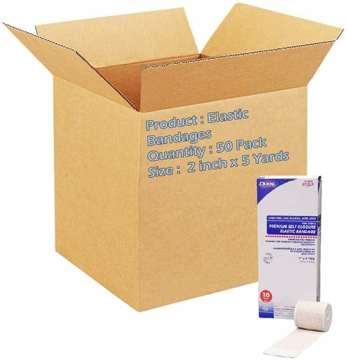 Dukal Elastic Bandages 2 inch x 5 Yards. Case of 50 Non-sterile
