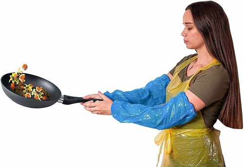 Pack of 100 Blue PE Oversleeves 18” Size Disposable Water Resistant