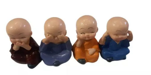 Set of 4 Baby Monks Statues Figurines Showpiece ,Set of 4 Monks