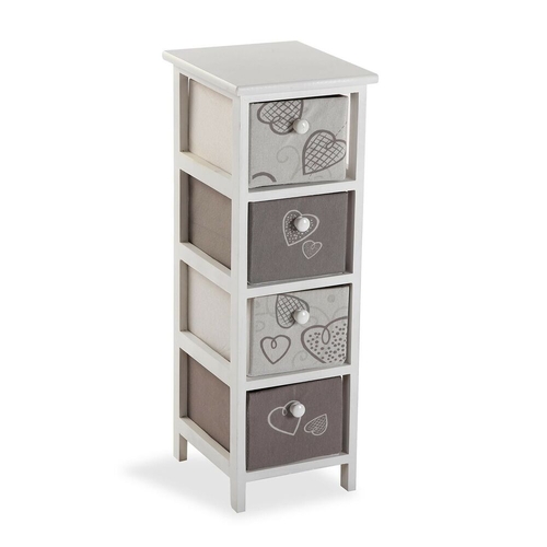 Chest of drawers Versa Cozy 4 drawers Hearts MDF Wood (30 x 72 x 25