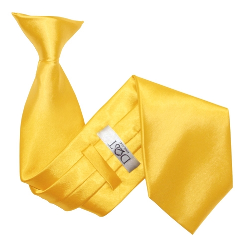 Plain Satin Clip-On Tie - Marigold