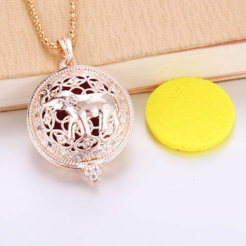 1pcs Aroma Diffuser Necklace Open Rose Gold