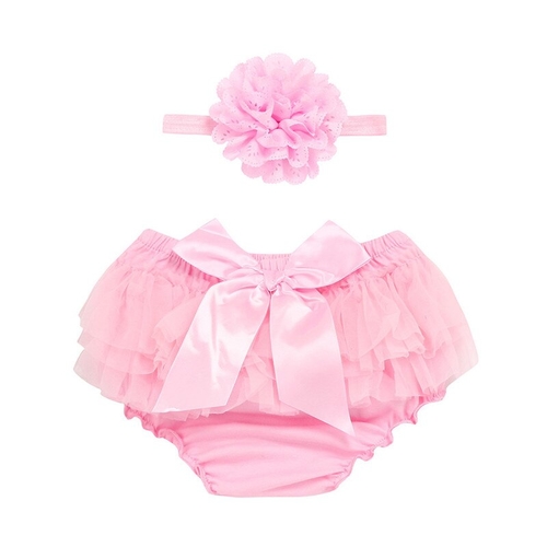 Cute Baby Girls Shorts Infant lace Bowknot Chiffon