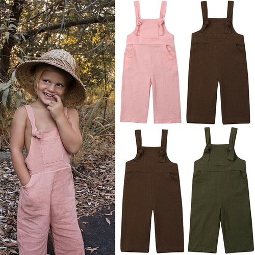 1-6Y Summer Casual Kids Boy Girl Solid Romper