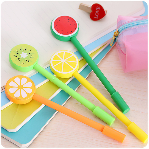 2 pcs /lot Candy color Gel Pen School Cute Black