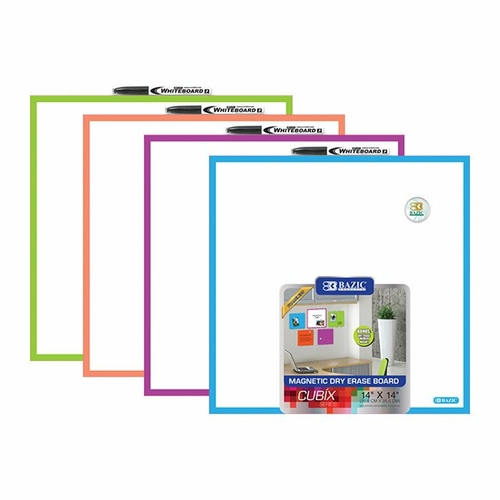 DDI 2268091 BAZIC 14" x 14" Magnetic Dry Erase Tile Case of 