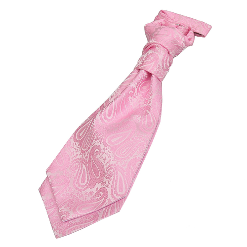 Paisley Pre-Tied Ruche Cravat - Boys - Baby Pink