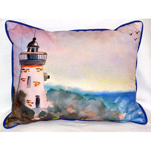 Betsy Drake HJ052 Light House Large Indoor-Outdoor Pillow 15 in. x 22 