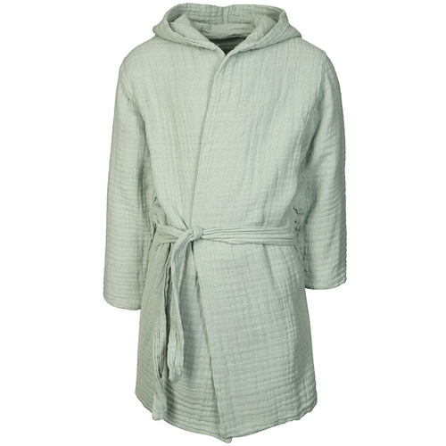 OrganicEra Muslin Bathrobe,Aqua