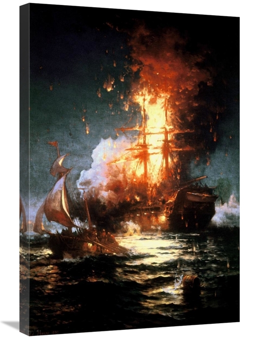 Global Gallery GCS-278755-30-142 30 in. Burning of the Frigate Philade