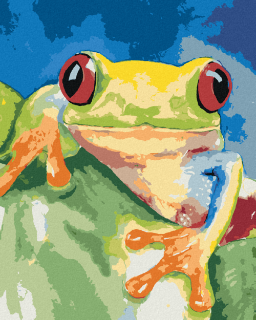 Paint by Numbers - FROG SITTING ON A LEAF