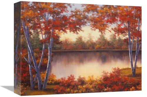 Global Gallery GCS-132821-1216-142 12 x 16 in. Red & Gold Art Print - 