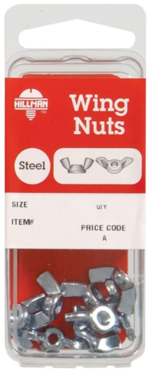 Hillman 6356 0.19 in. Steel Nut Wing Carded 8 - pack of 10