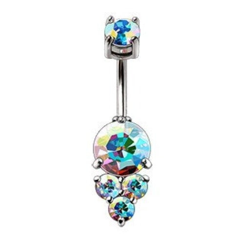 316L Stainless Steel Enchanted Aurora Borealis Navel Rings