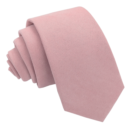 Suede Slim Tie - Dusty Pink