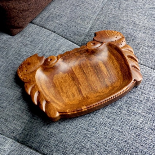 Crab Design Bamboo Tray