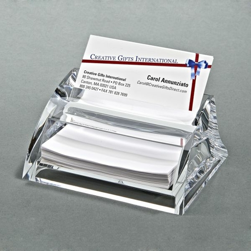 Creative Gifts International 002724 Clearylic Name Card Holder & Pad o