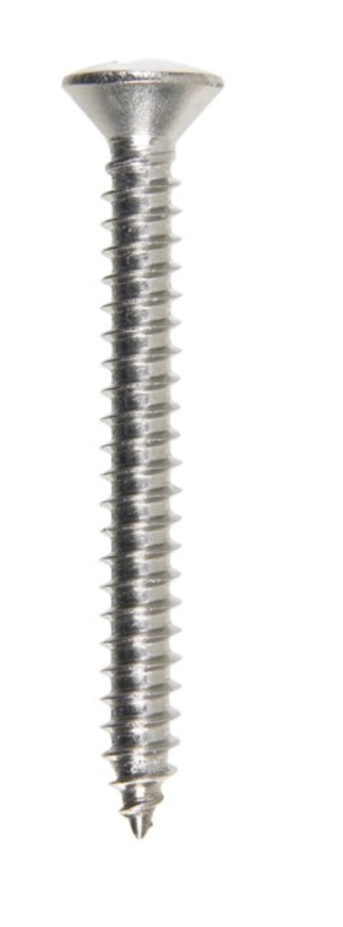 Hillman 823724 12 x 2 in. Phillips Oval Head Sheet Metal Screw  Stainl