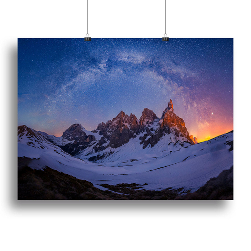 Baita Segantini Under The Night Sky Canvas Print or Poster