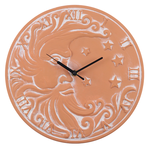 Terracotta Moon Clock