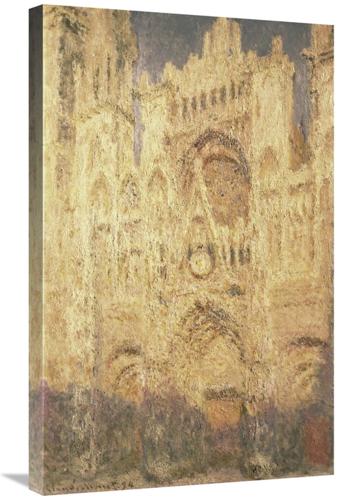 Global Gallery GCS-278700-30-142 30 in. Rouen Cathedral in the Evening