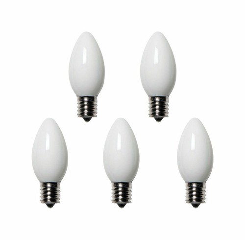 Holiday Bright Lights 9760844 C9 Christmas Light Bulbs, White,