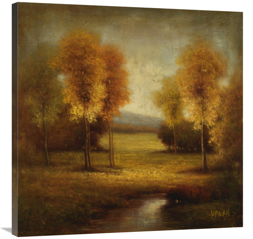 Global Gallery GCS-132515-3636-142 36 x 36 in. Light & Gold Stream Art