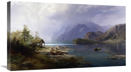 Global Gallery GCS-282197-30-142 30 in. Mountain Lake Art Print - Herm
