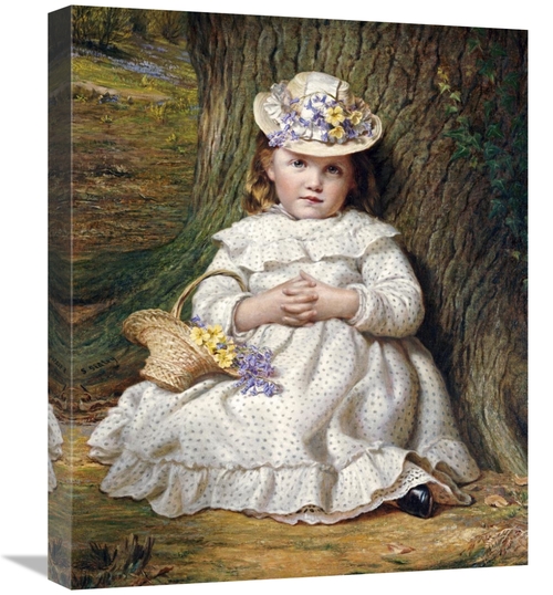 Global Gallery GCS-267290-22-142 22 in. Primroses & Bluebells Art Prin