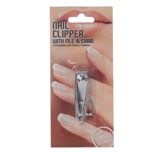 Bonita Home Small Nail Clipper with File & Chain