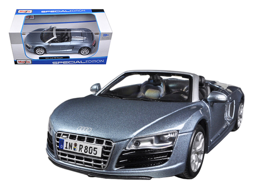 Audi R8 Spyder Blue 1/24 Diecast Car Model by Maisto