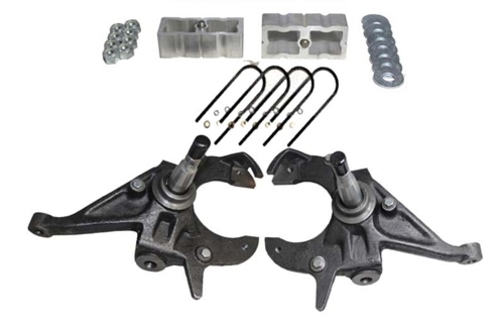 Airbagit COMBO-GM-05 Combo Spindles With 4 in. Blocks U - Bolts - 1982