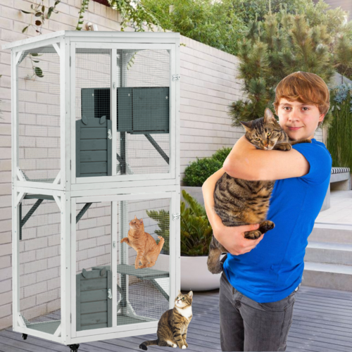 XPT016 Outdoor indoor cat pet climbing rack play cage 