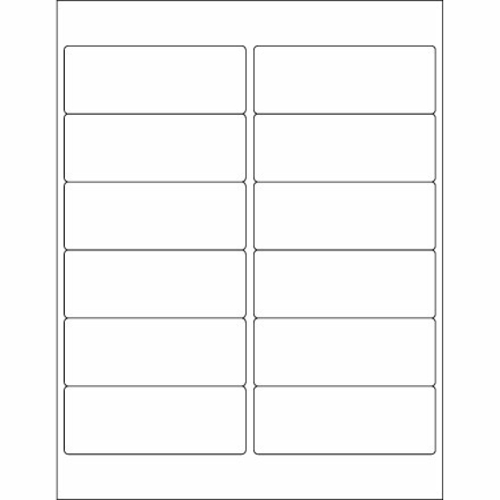 Box Partners LL123 4 x 1.5 in. White Rectangle Laser Labels - Pack of 