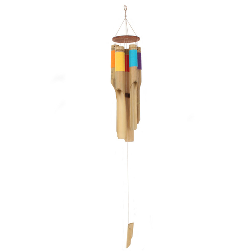 Multicolour Bamboo Wood Windchime
