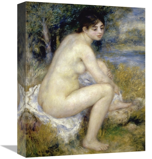 Global Gallery GCS-279659-16-142 16 in. Nude Woman Seated in A Landsca