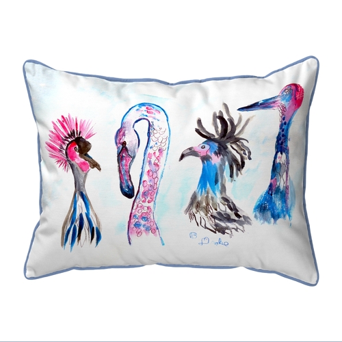 Betsy Drake SN829 11 x 14 in. Loony Birds Small Outdoor Pillow