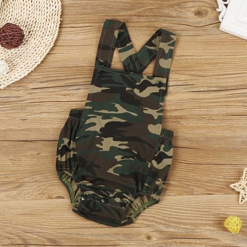 Newborn Infant Baby Camouflage Sleeveless