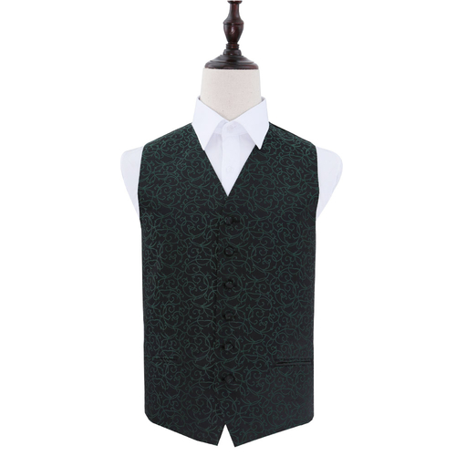 Swirl Waistcoat - Black & Green, 46'