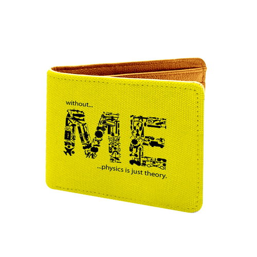 Without Me Design Yellow  Canvas, Artificial