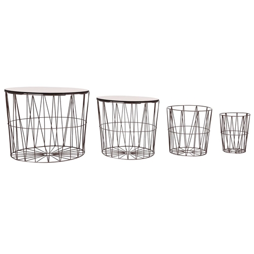 Coffee Table 4 pcs Copper