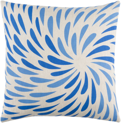 Surya ES005-2222 Eye Of The Storm Pillow Cover - Dark Blue, Bright